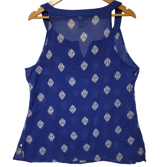 Sheer Gauzy Sleeveless Top Beachy Layering Lightweight Vacation Cruise Size L - Picture 2 of 6